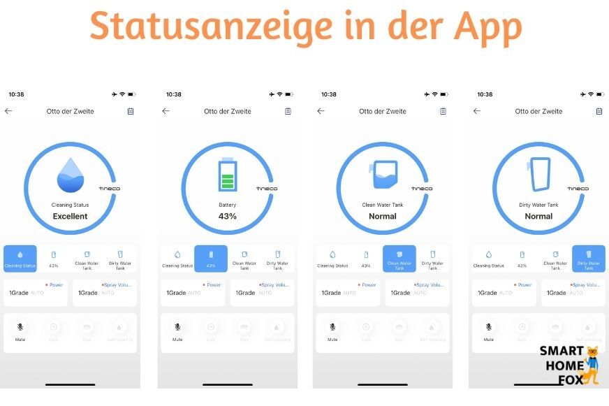Status des Geräts wird angezeigt